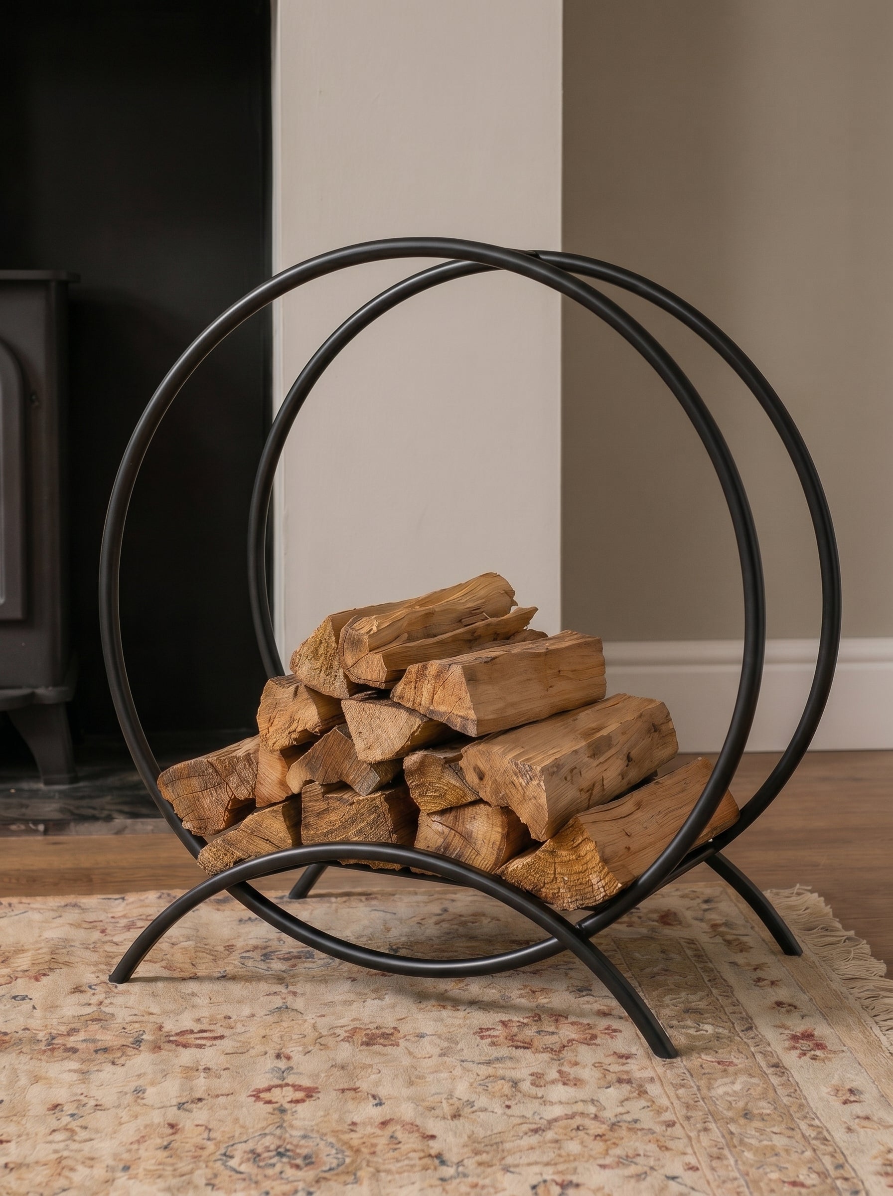 Round Metal Firewood Holder