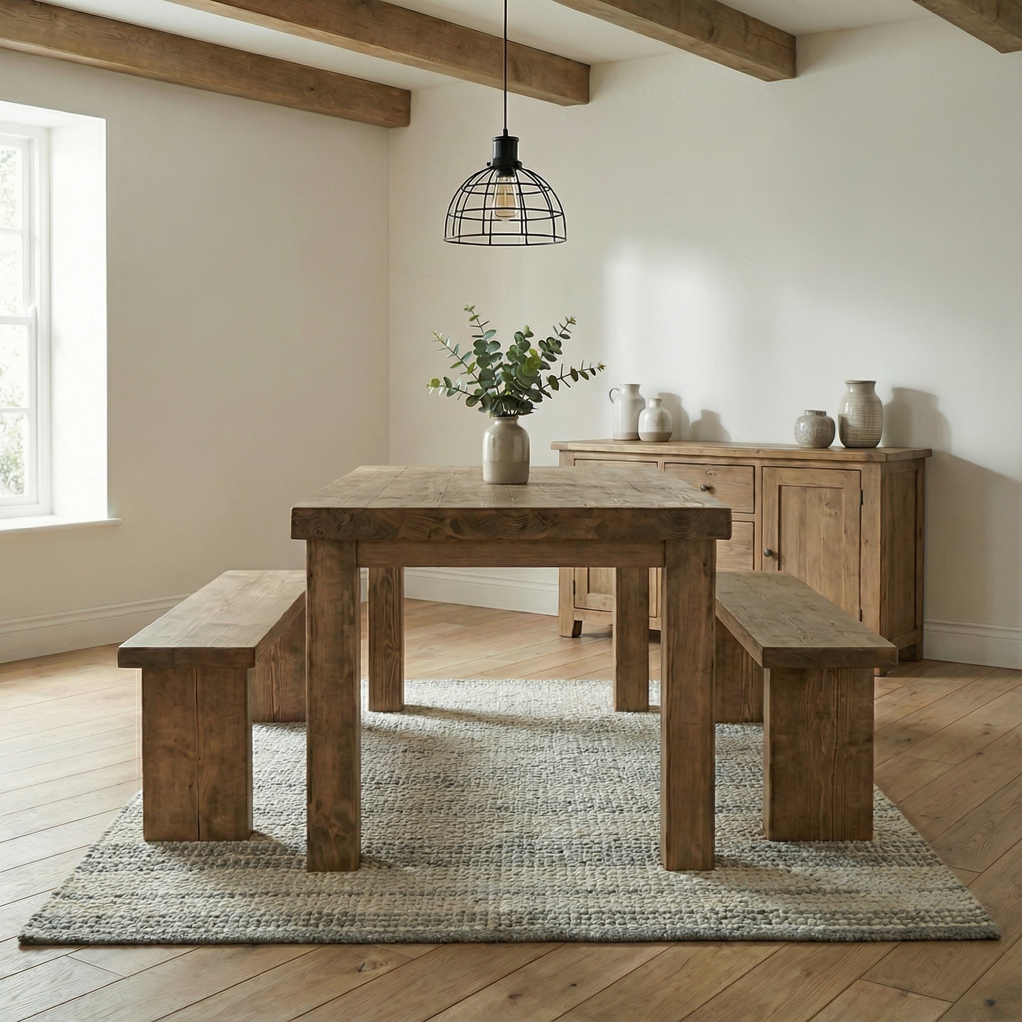 Chopwell Dining Table And Benches