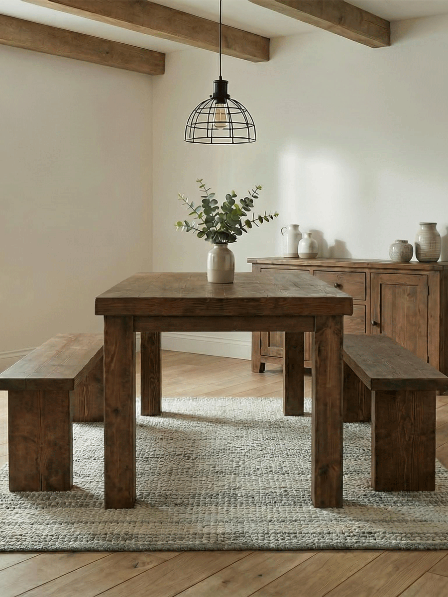 Chopwell Dining Table and Benches - Dining Table and Benches Sets