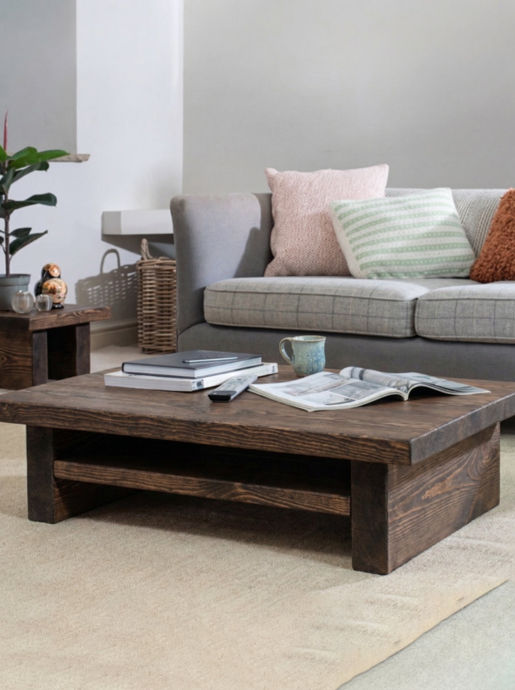 Chopwell Low Coffee Table With Storage - Coffee Tables