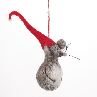 Christmas Mouse Hanging Decoration - Christmas Decorations