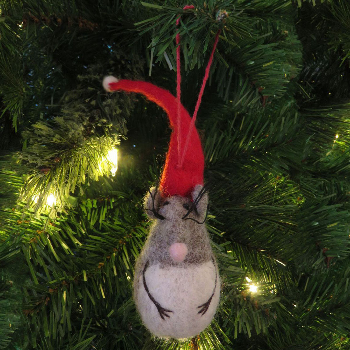 Christmas Mouse Hanging Decoration - Christmas Decorations