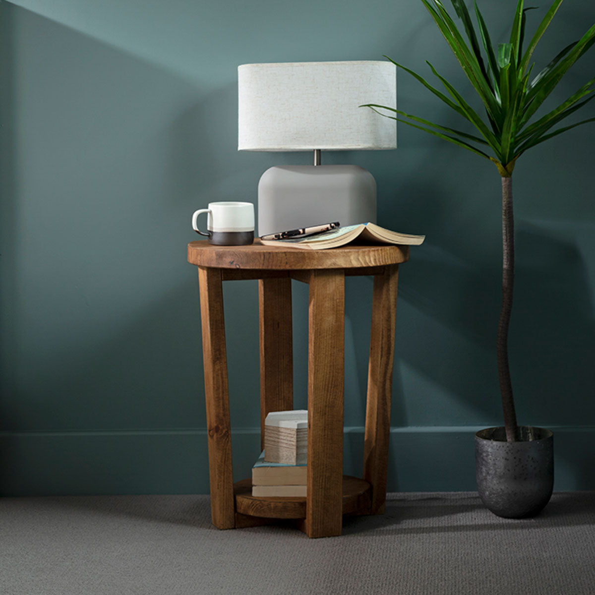 Cleadon Round Bedside Table - Beds & Accessories