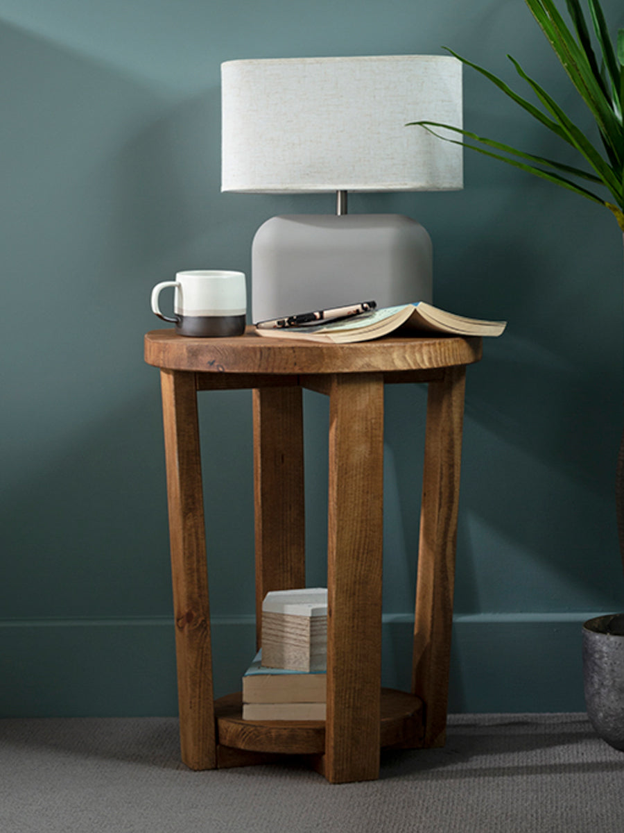 Cleadon Round Bedside Table - Bedside Tables