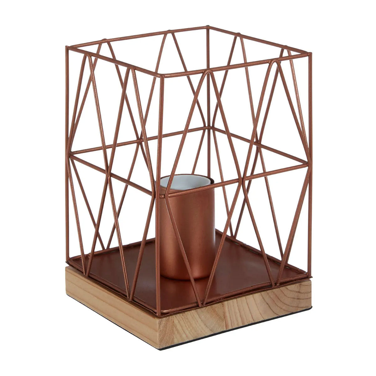 Copper Wire Geometric Table Lamp