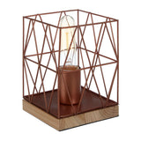 Copper Wire Geometric Table Lamp
