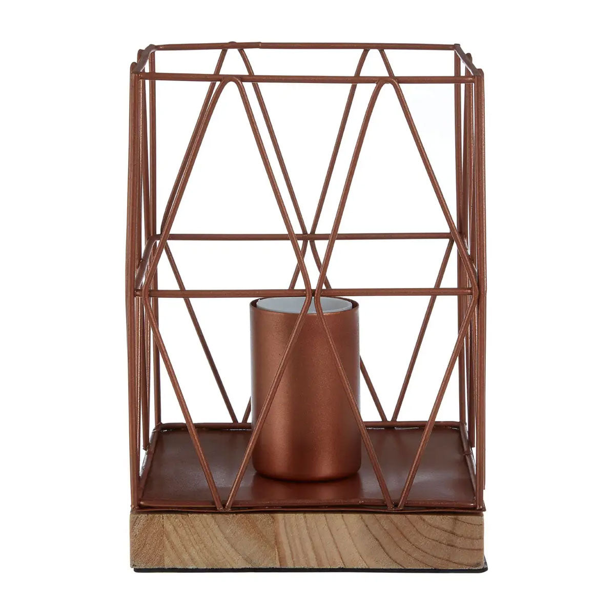 Copper Wire Geometric Table Lamp