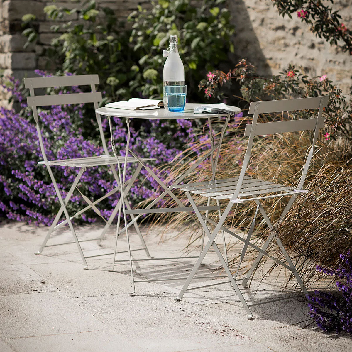 Cream Metal Bistro Set -