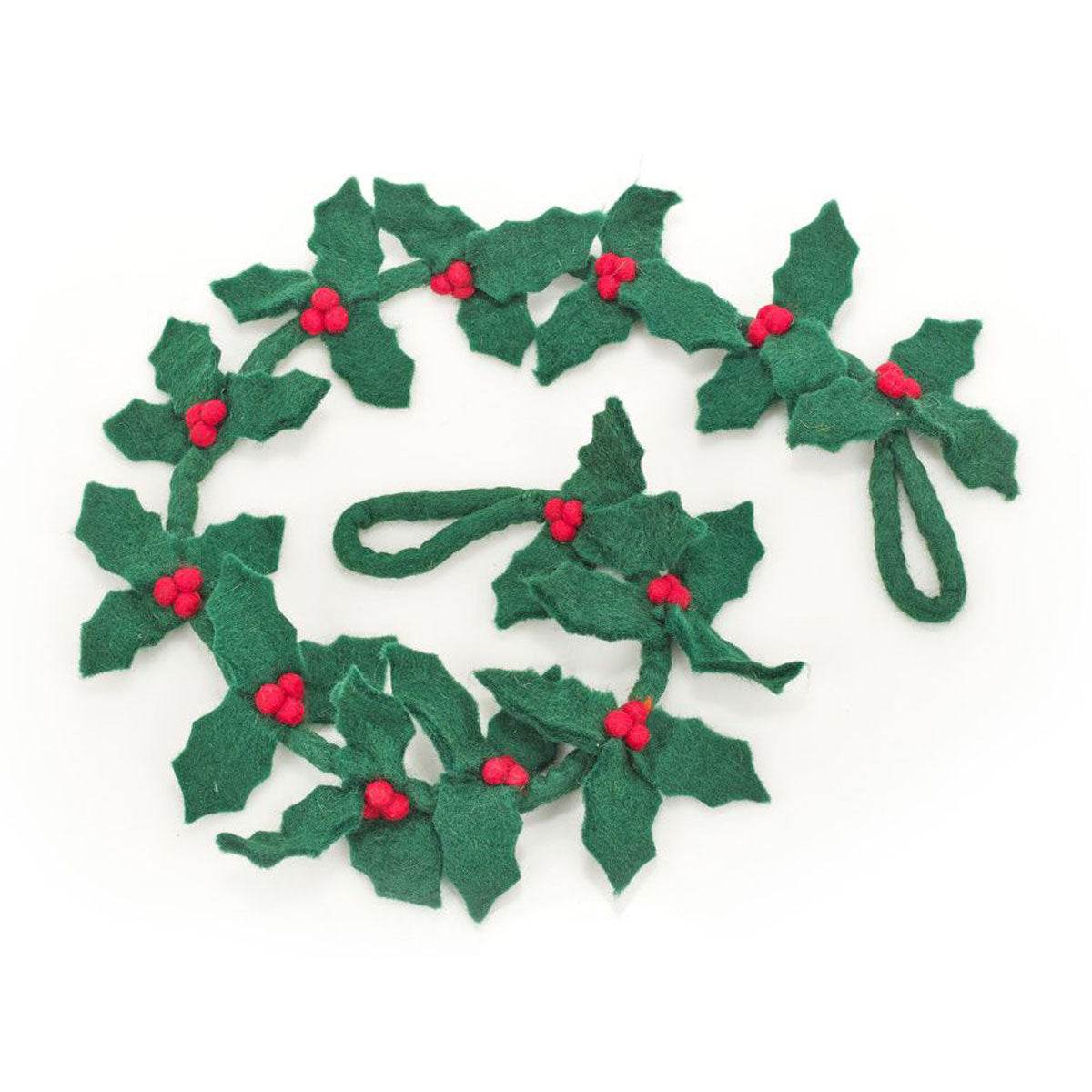 Felt Holly Garland - Christmas Garlands & Wreaths