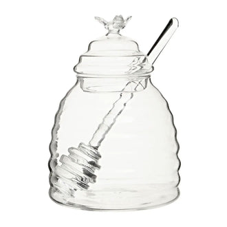 Glass Honey Jar With Dipper -