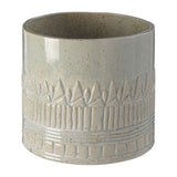 Green Ceramic Patterned Planter -