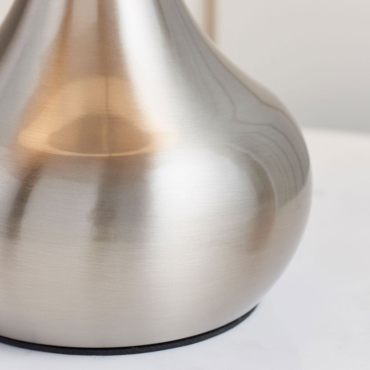 Grey And Nickel Table Lamp - Lighting