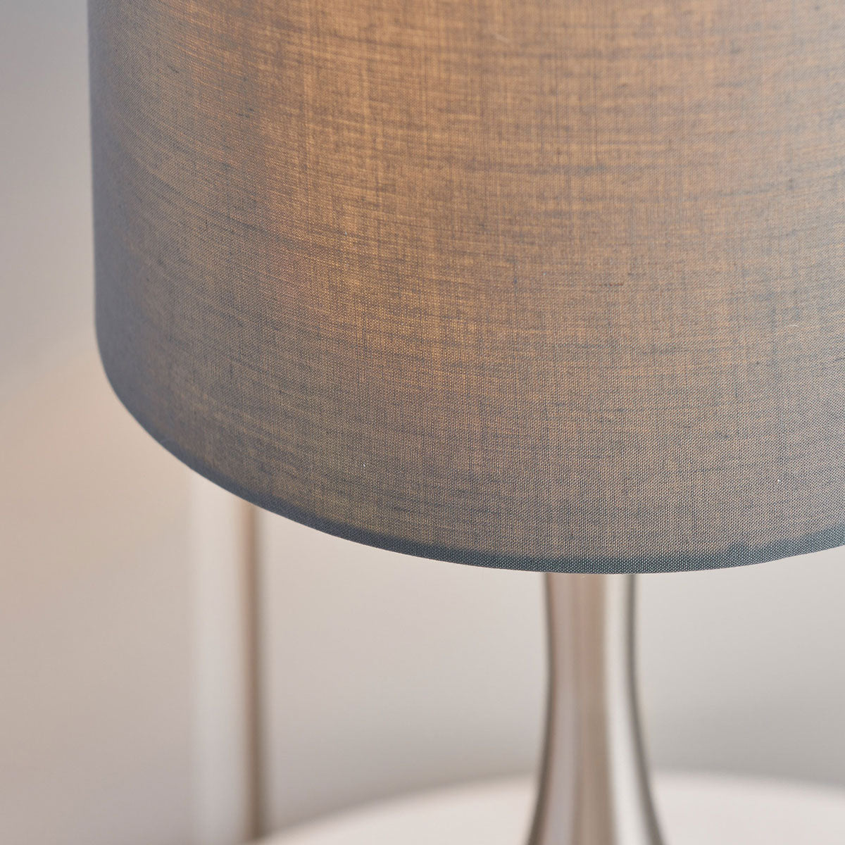 Grey And Nickel Table Lamp - Lighting