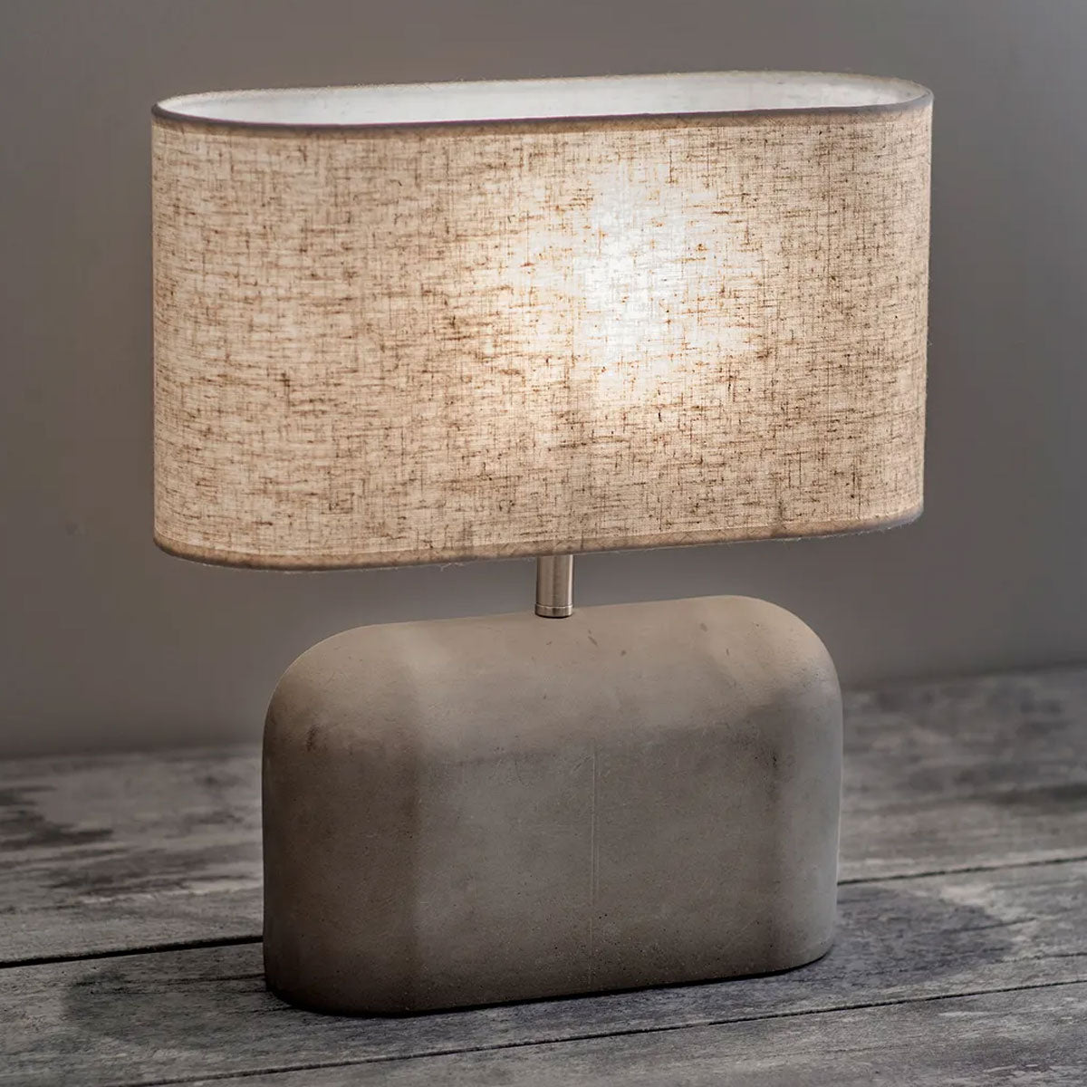 Grey Concrete Table Lamp - Lighting