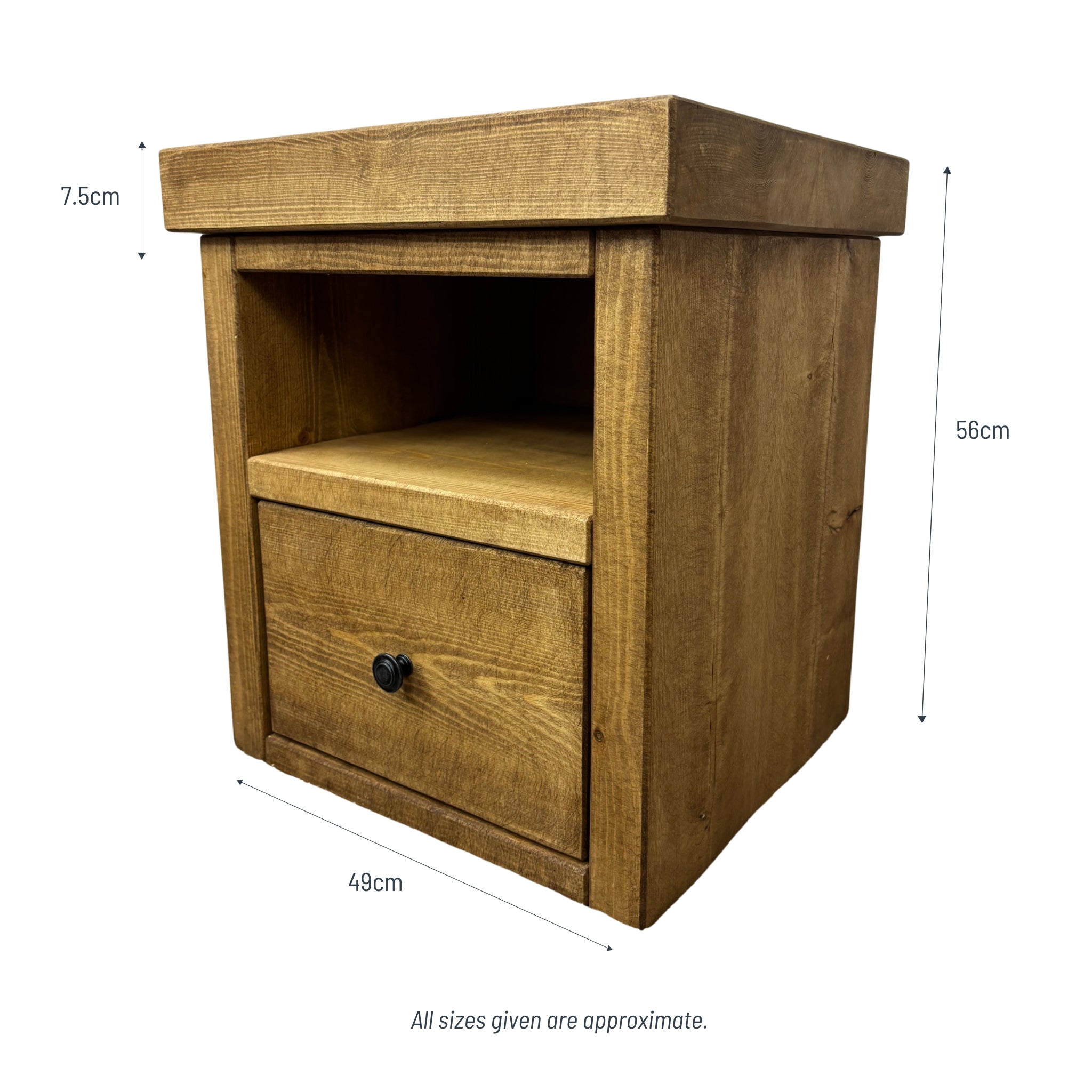 Derwent 1 Drawer Bedside Table -