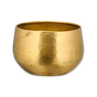Golden Brass Curved Planter - Planters