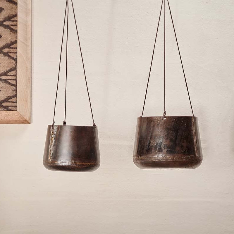 Rustic Iron Hanging Planter - Planters