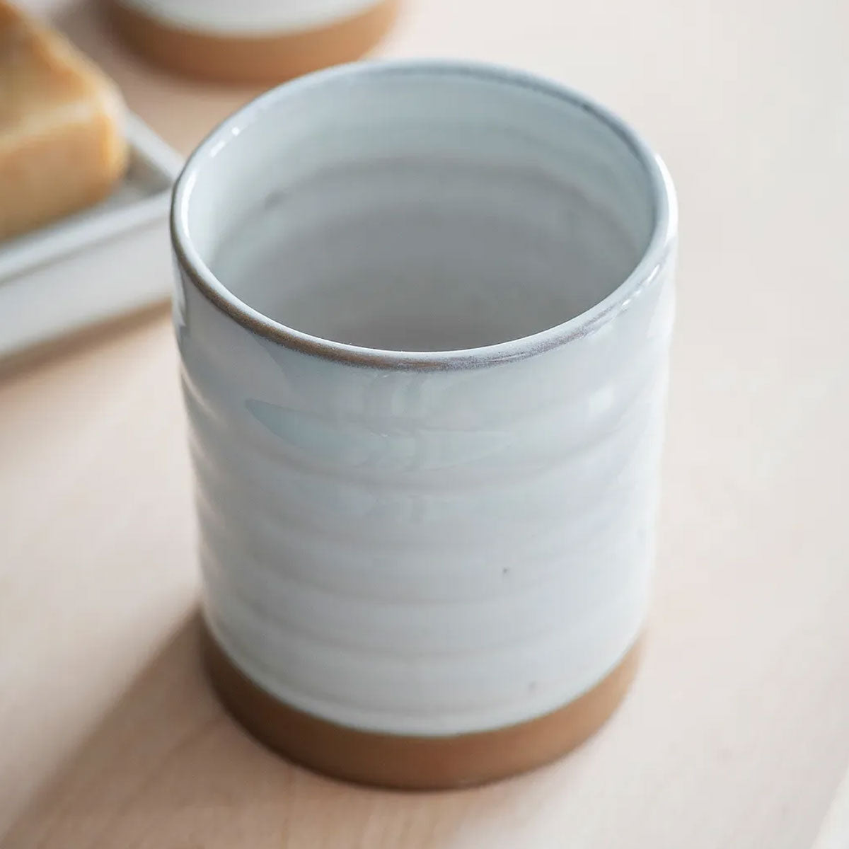 Off-White Ceramic Toothbrush Holder - Bathroom