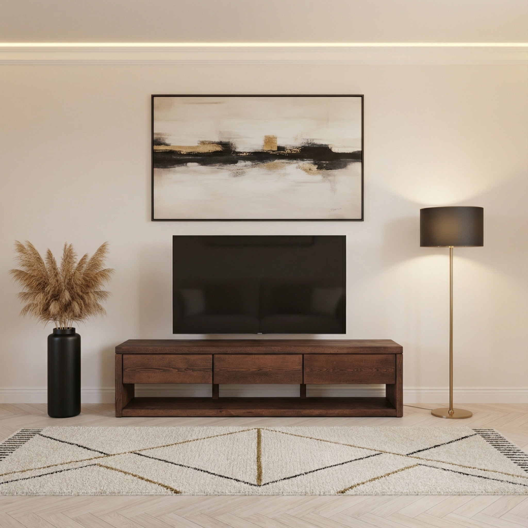 Pandon TV Stand 3 Drawers And Storage