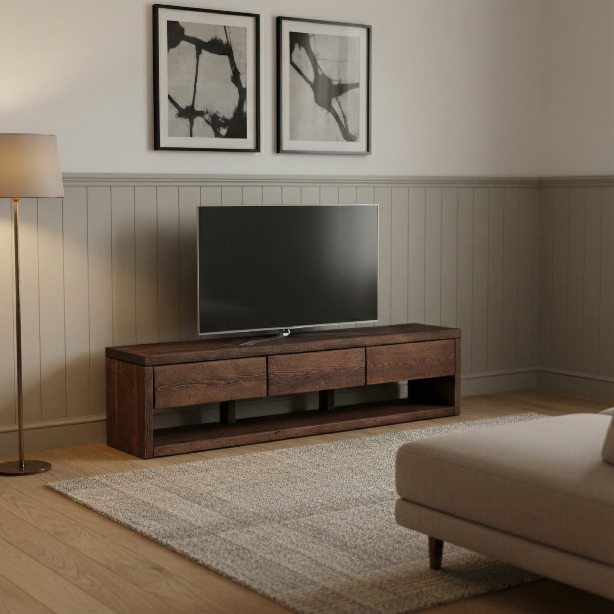 Pandon TV Stand 3 Drawers And Storage