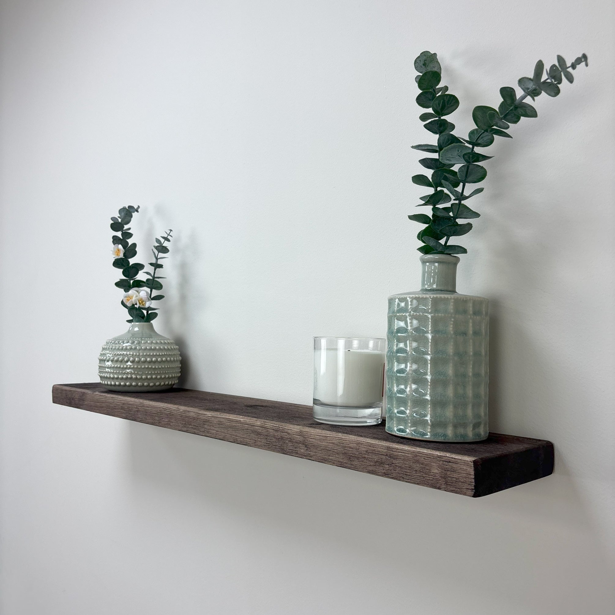 Rustic Floating Shelf - 14.5cm x 3.5cm - walnut