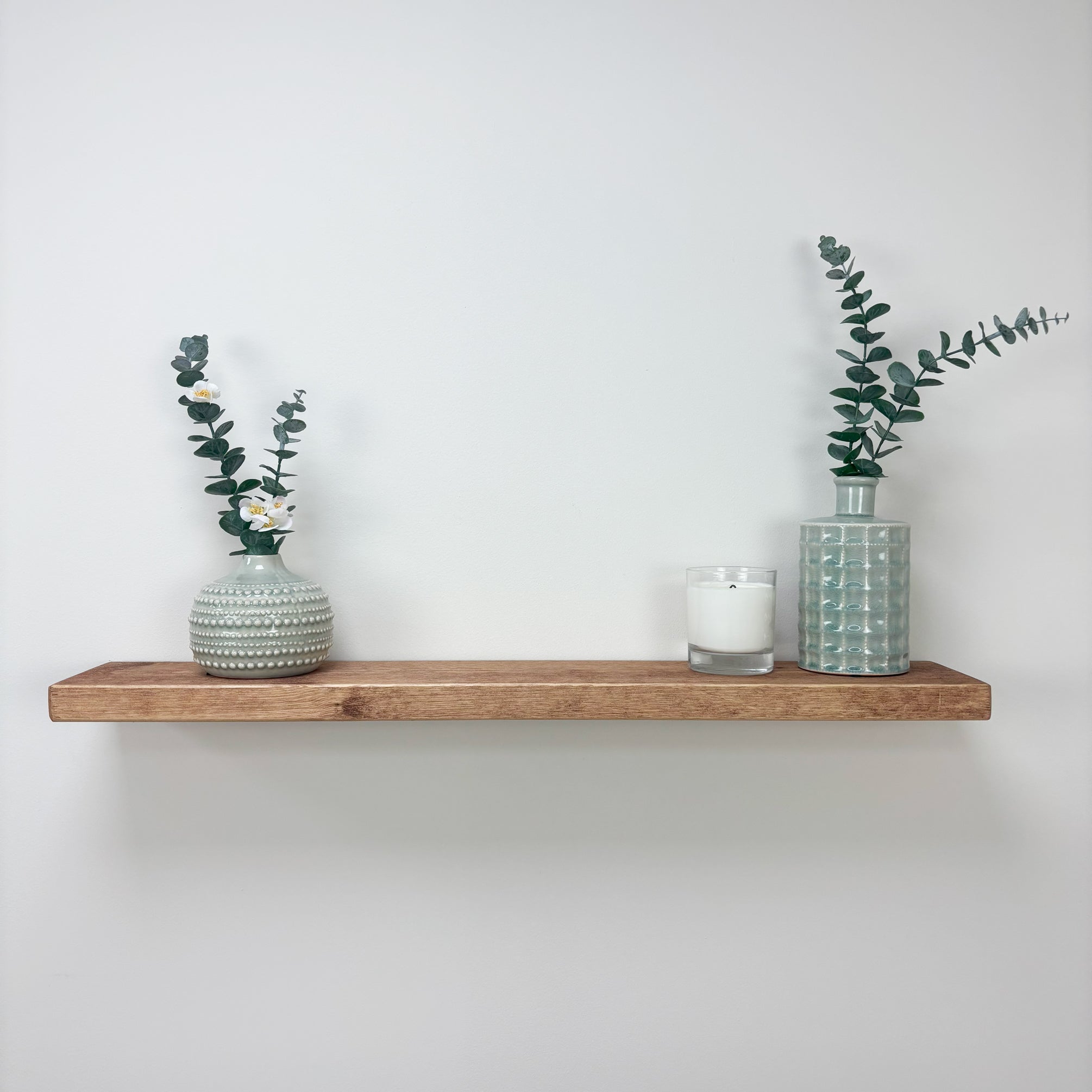 Rustic Floating Shelf - 14.5cm x 3.5cm - teak