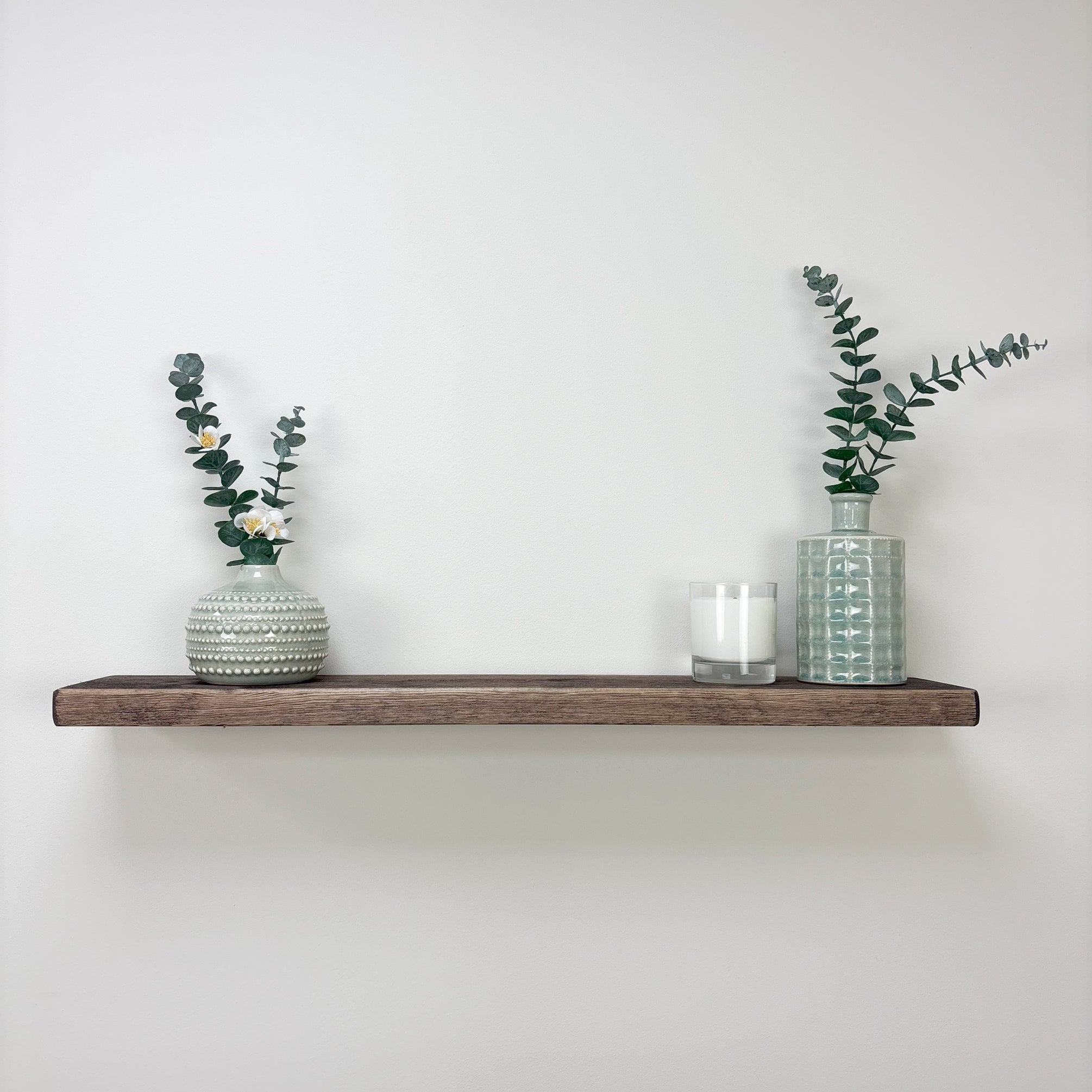 Rustic Floating Shelf - 14.5cm x 3.5cm - walnut