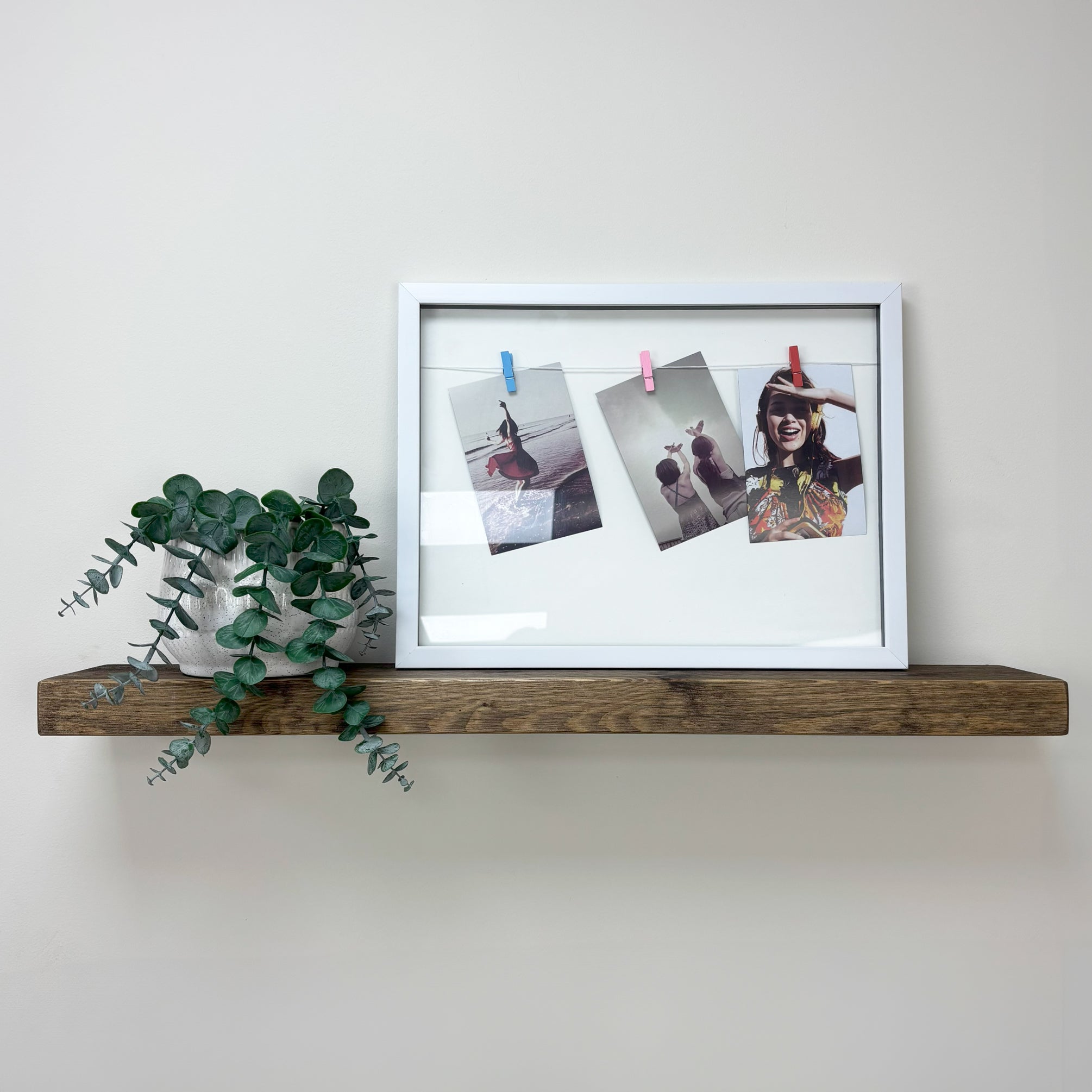 Rustic Floating Shelf - 14.5cm x 4.5cm - smoke pine