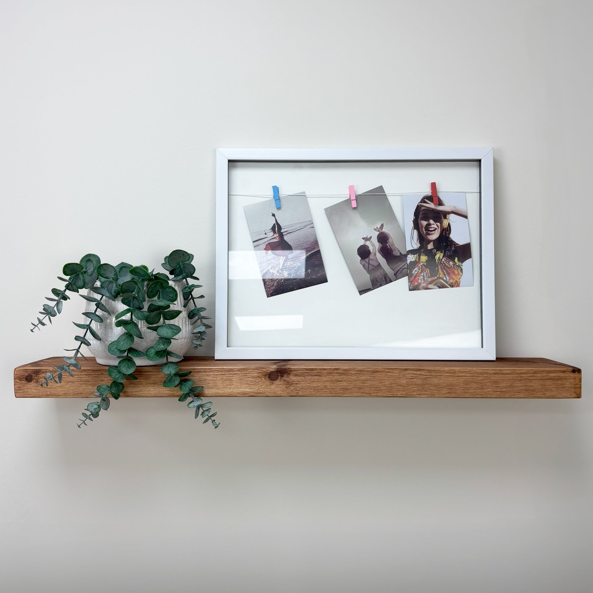 Rustic Floating Shelf - 14.5cm x 4.5cm - teak