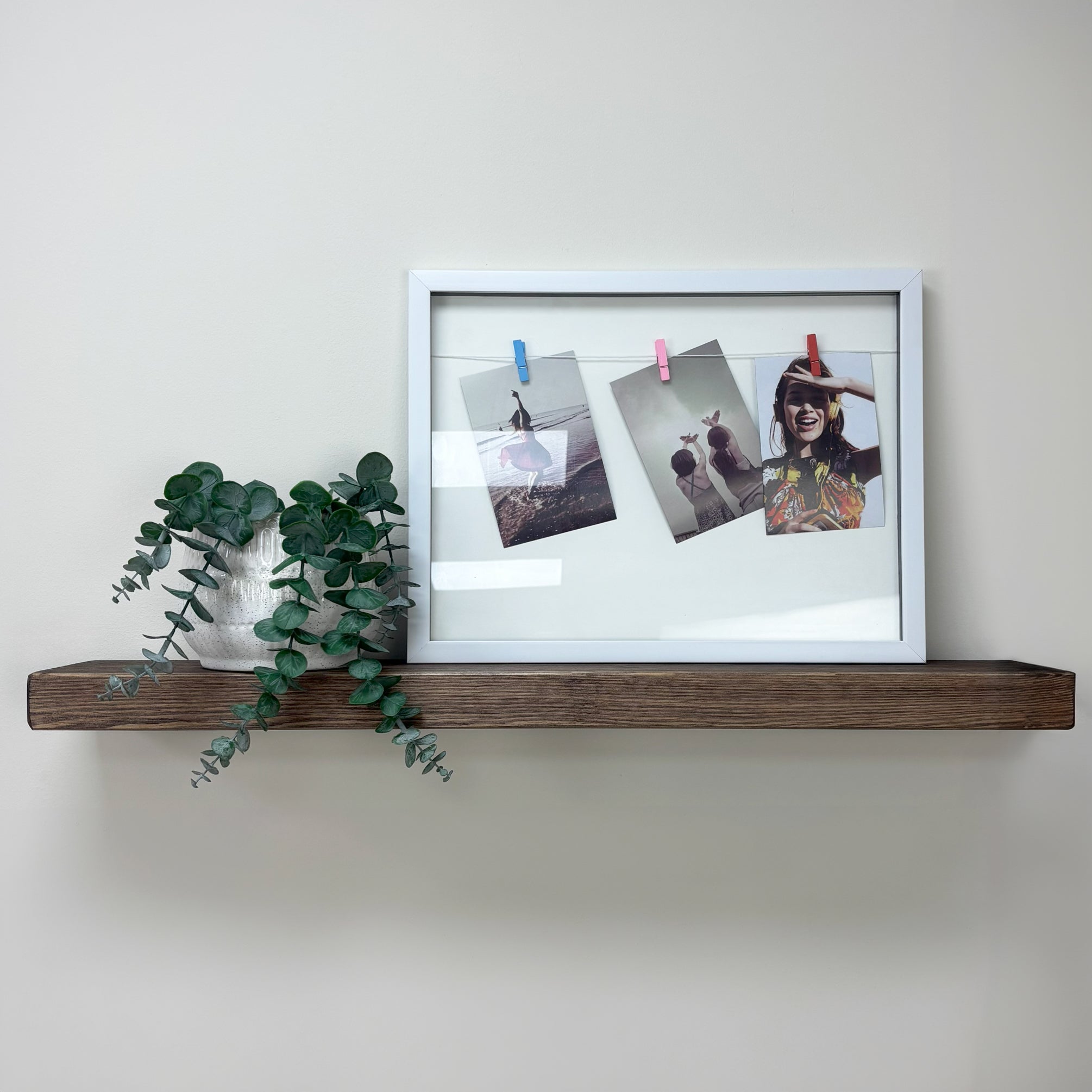 Rustic Floating Shelf - 14.5cm x 4.5cm - walnut
