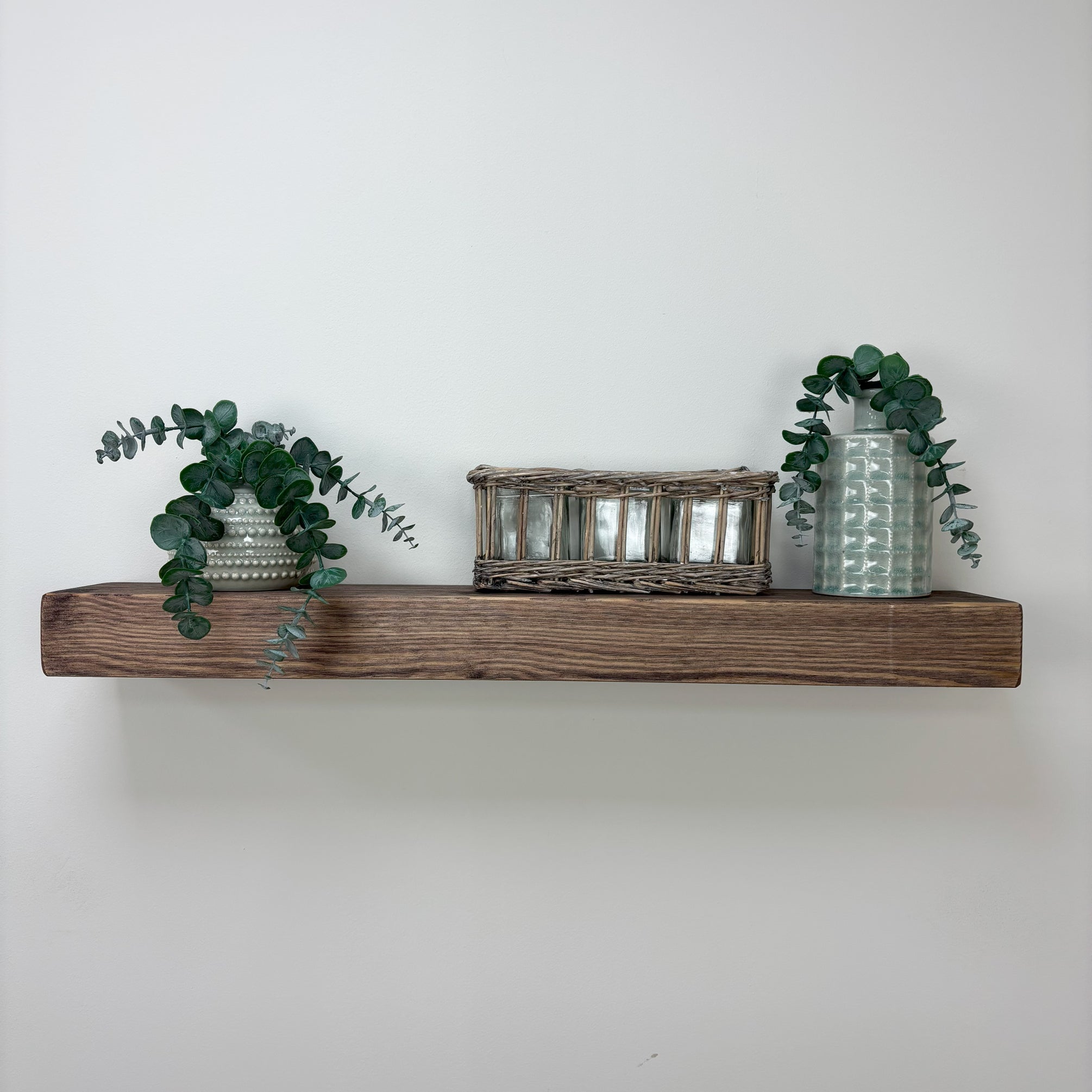 Rustic Floating Shelf - 14.5cm x 7cm - walnut