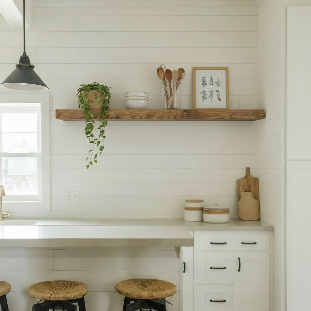 Rustic Floating Shelf - 14.5cm x 4.5cm