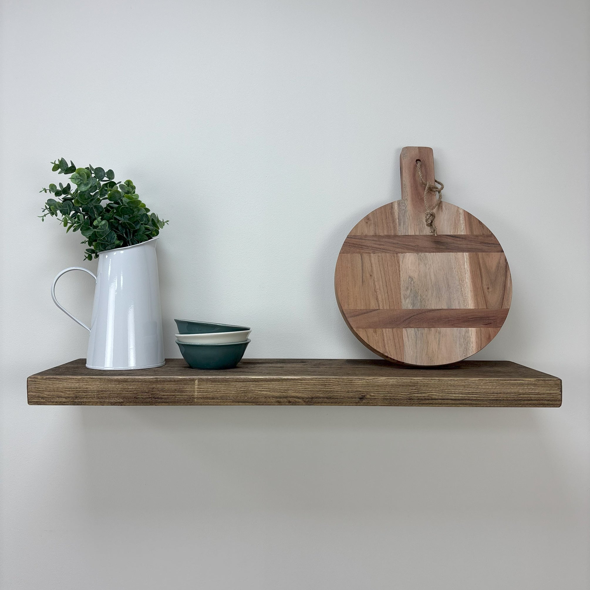 Rustic Floating Shelf - 22cm x 4.5cm - smoke pine