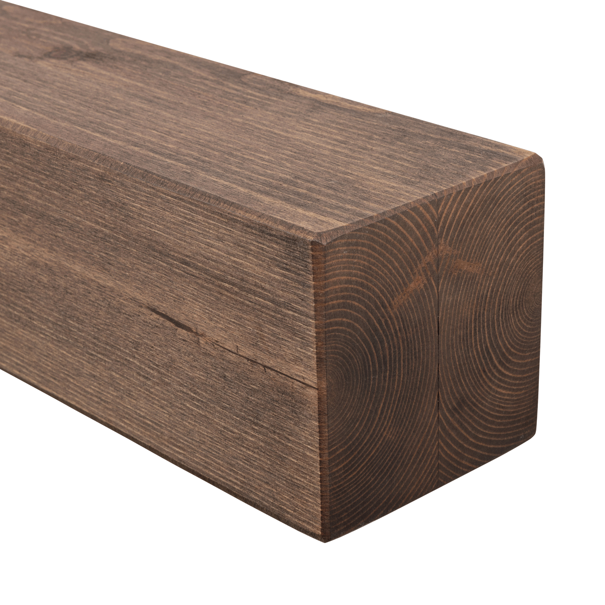 Rustic Mantel Beam 14.5cm x 14.5cm - Walnut