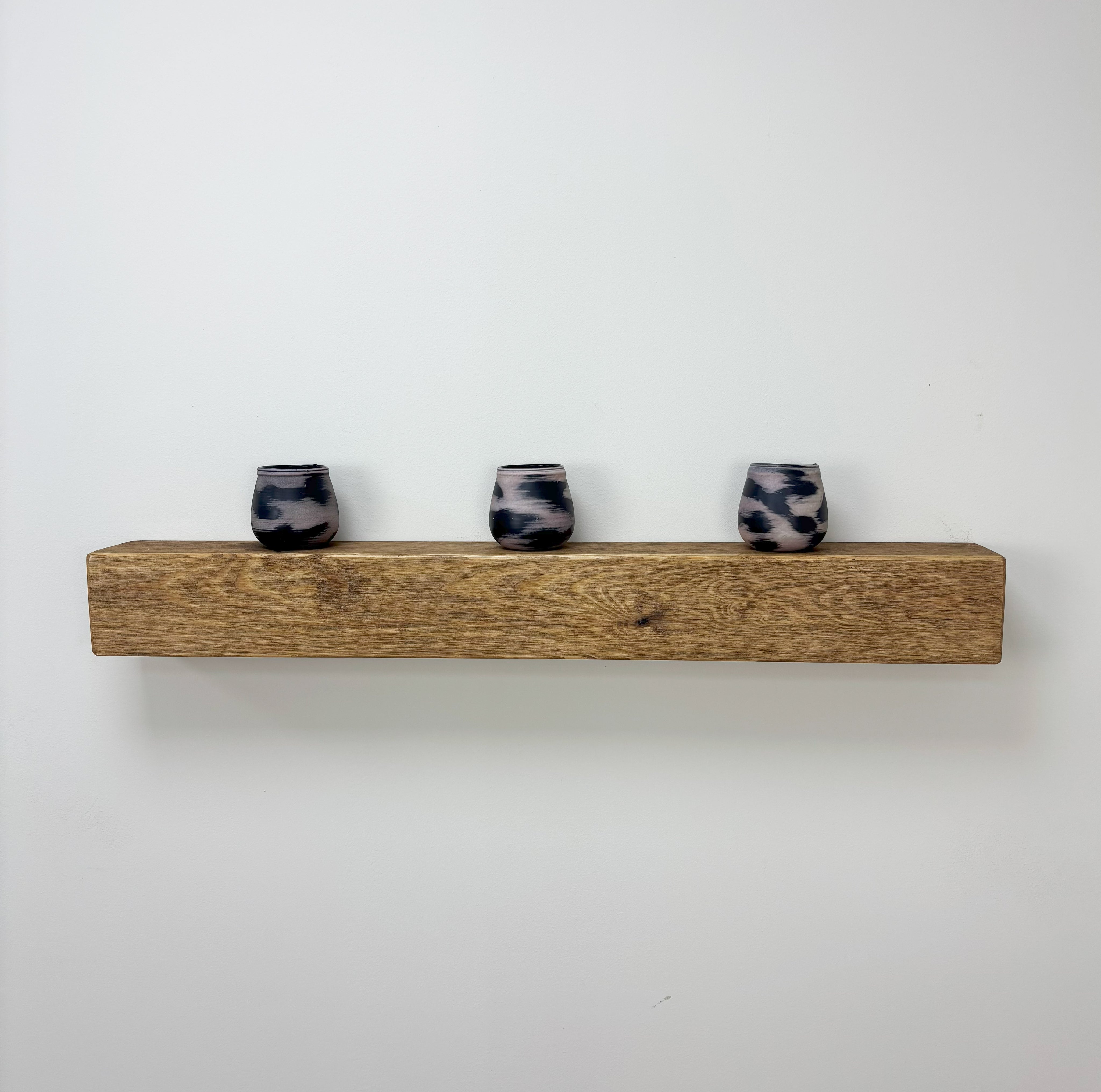 Rustic Mantel Beam - 9.5cm x 9.5cm - medium oak