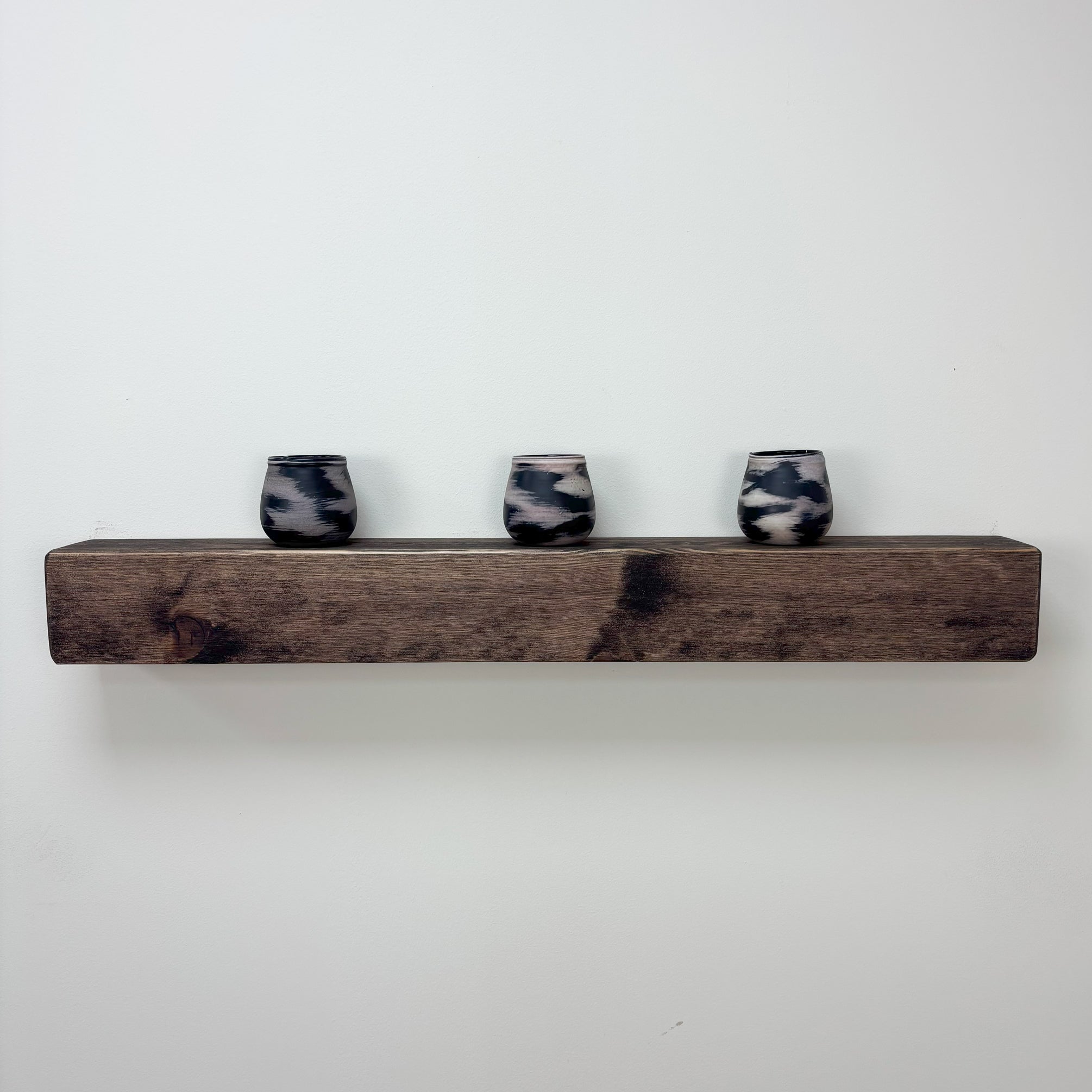 Rustic Mantel Beam - 9.5cm x 9.5cm - walnut