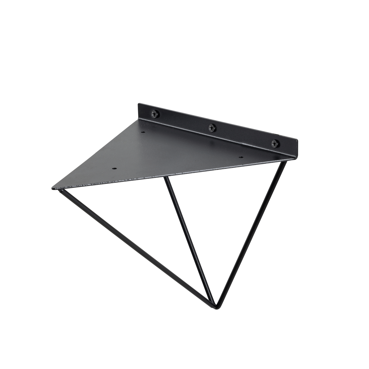 Bowes Rustic Wooden Shelf with Black Metal Brackets - 22cm x 3.5cm - Pine Bracket Shelves