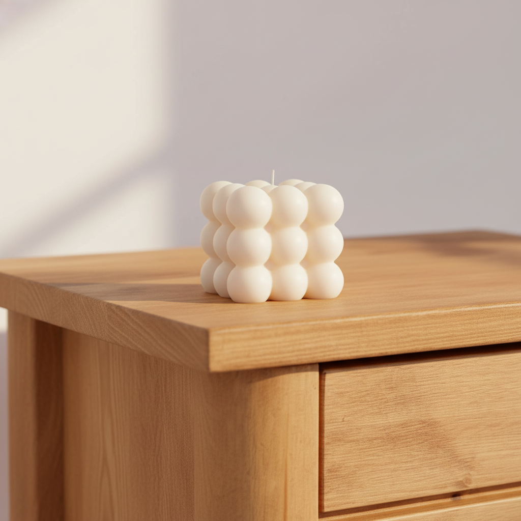 White Cube Candle
