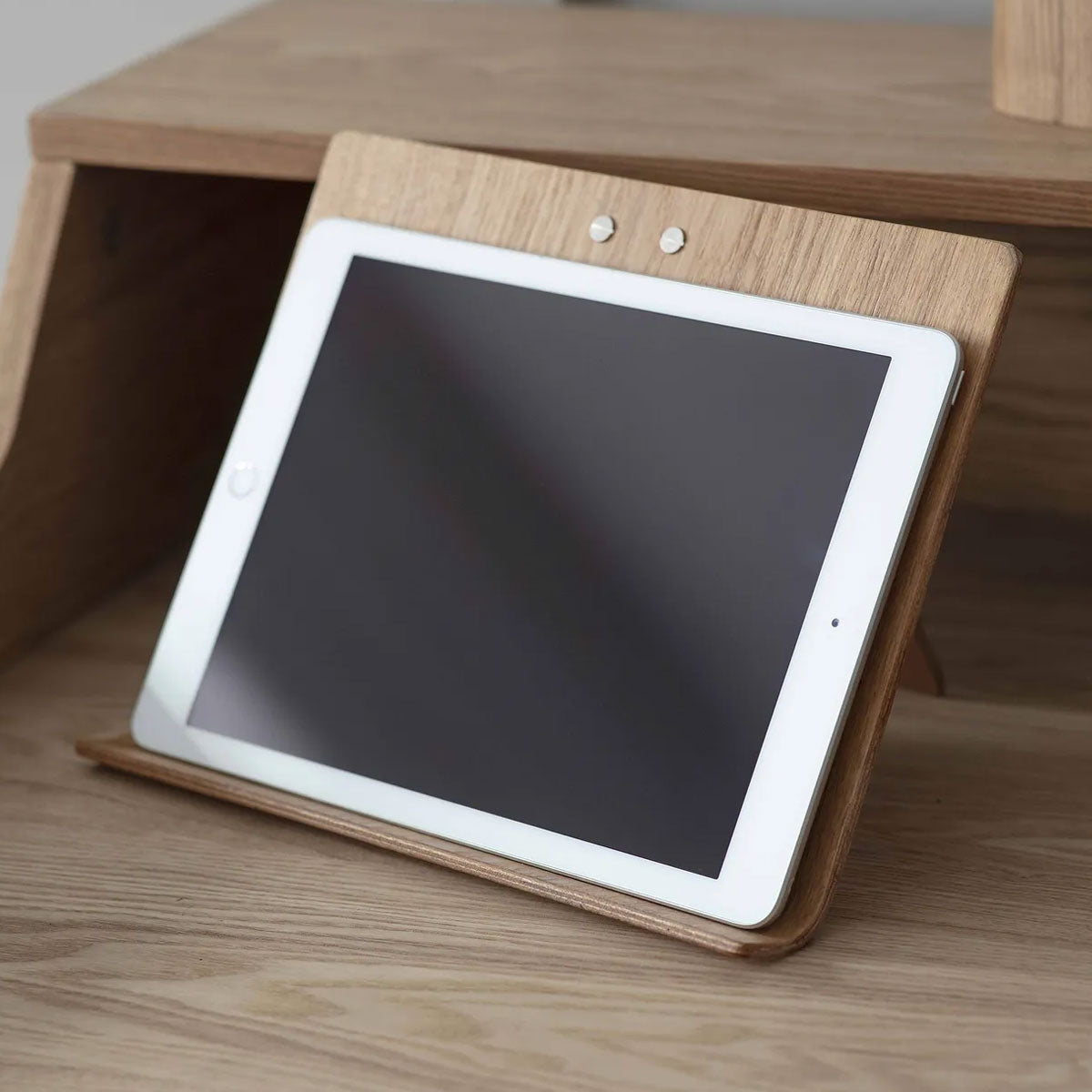 Wooden Tablet Stand - Storage