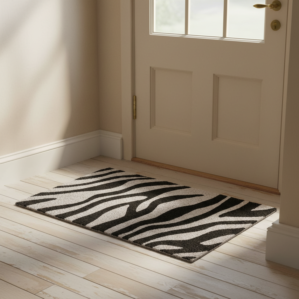 Zebra Print Doormat