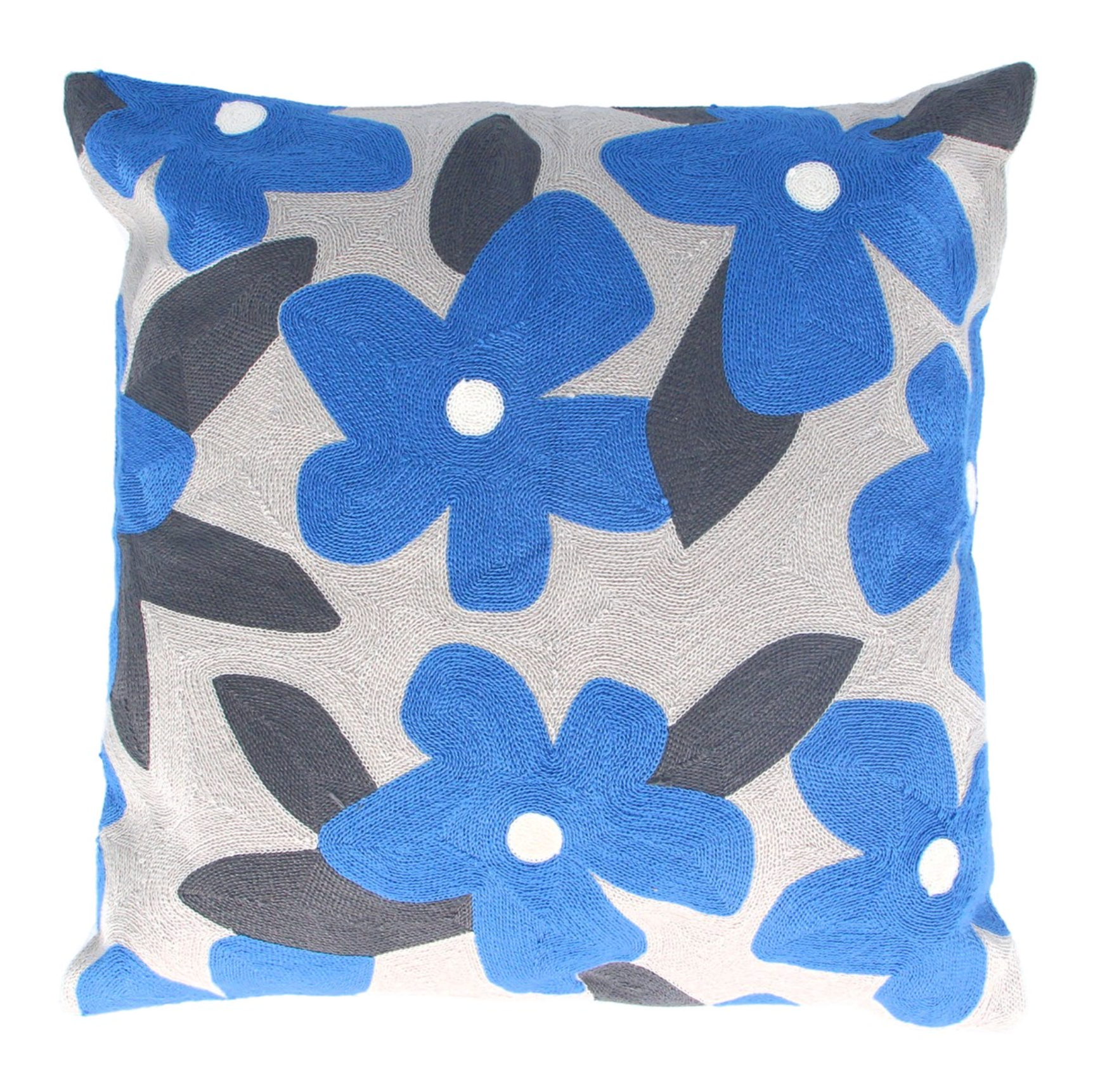 Blue Flowers Cushion - 45cm -