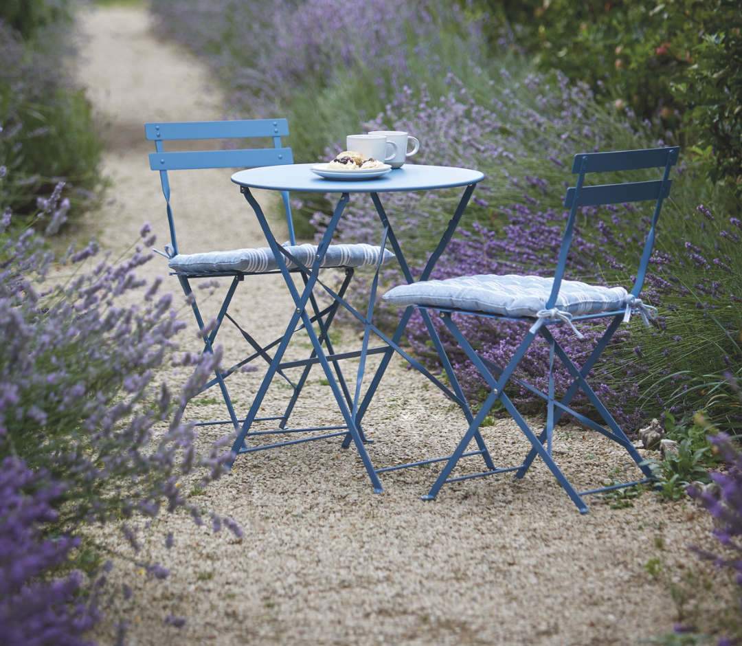 Blue Metal Bistro Set Next Day Dispatch
