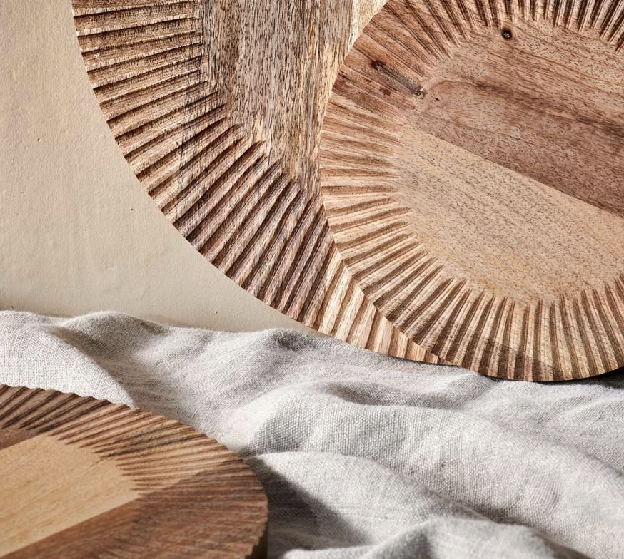 Circular Wooden Chopping Board  Large - Kitchenware