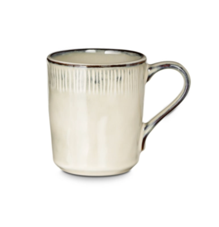 Cream Ceramic Mugs - Set Of 2 - Tableware & Entertaining