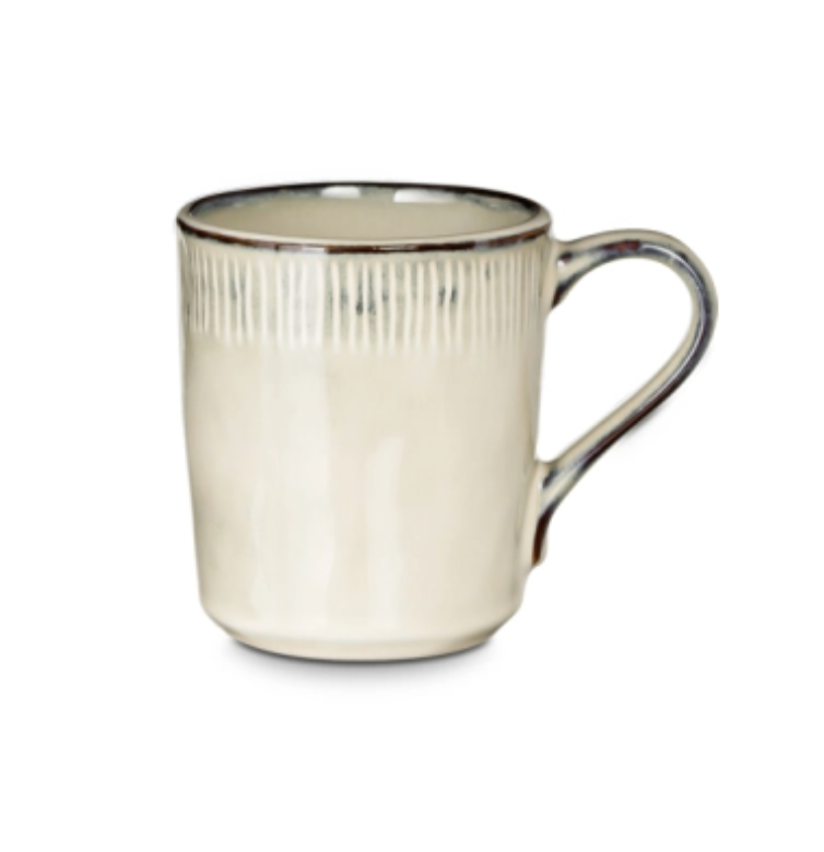 Cream Ceramic Mugs - Set Of 2