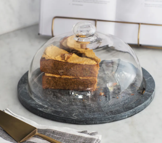 Slate And Glass Cake Dome 45 Tableware