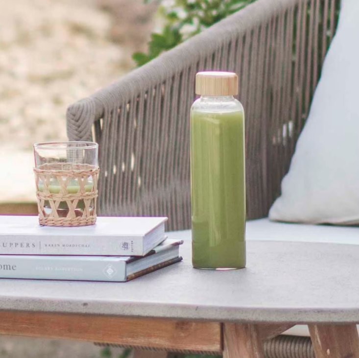 Glass Bottle With Bamboo Lid