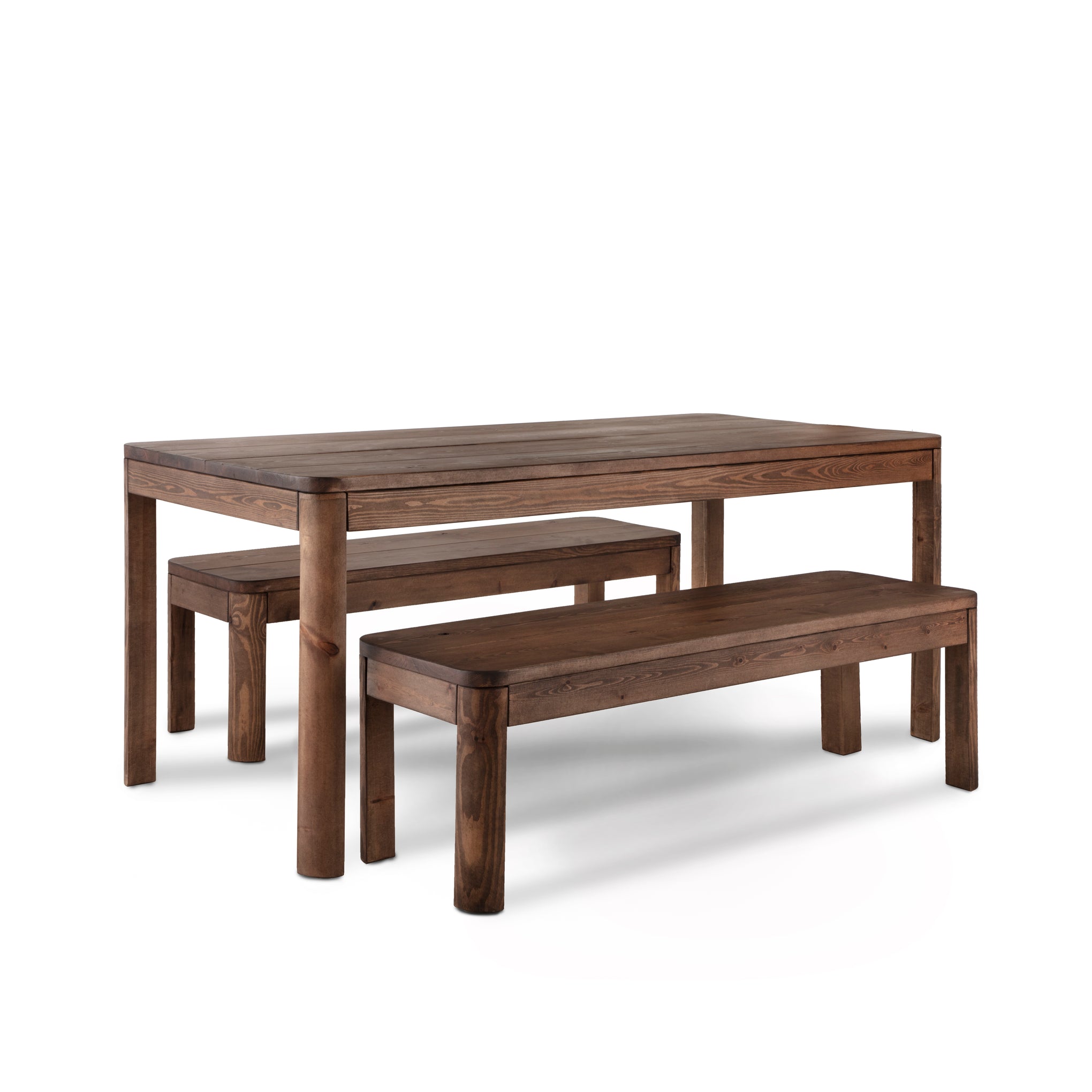 Gosforth Long Dining Table And Benches - Kitchen & Dining Furniture Sets