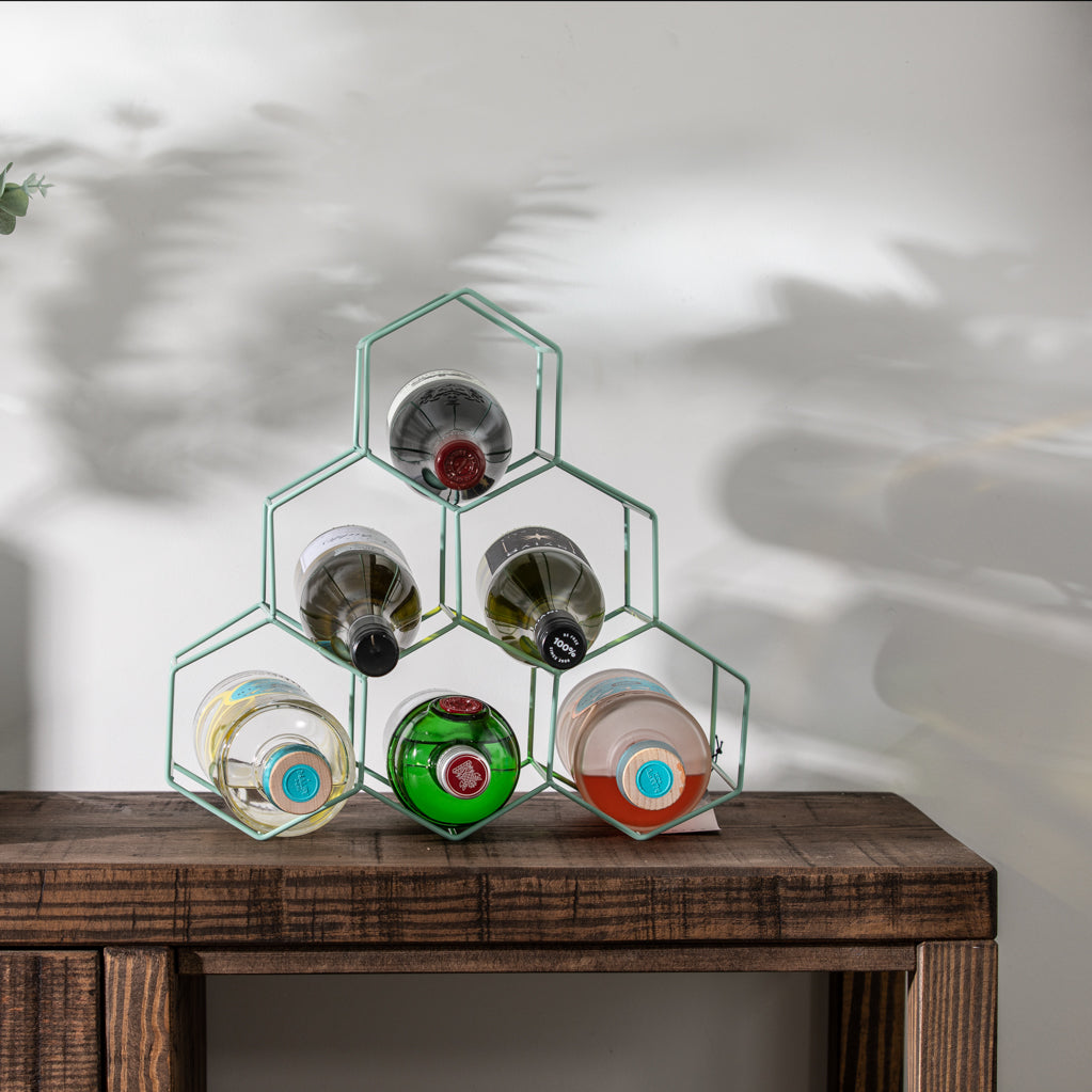 Green Metal Wine Rack - Outlet - Save 20%