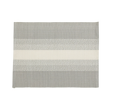 Grey Striped Cotton Placemats - Set Of 4 -